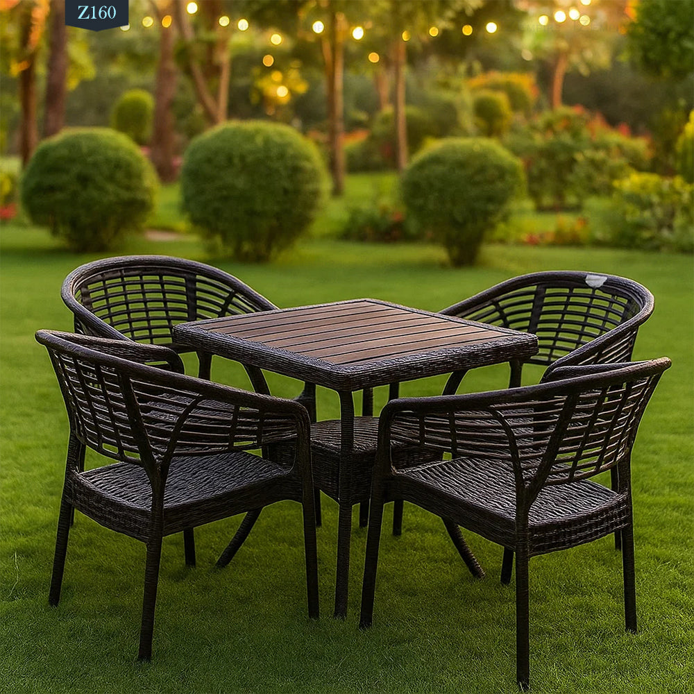 4 Chair and Plastic Table Set - Z160