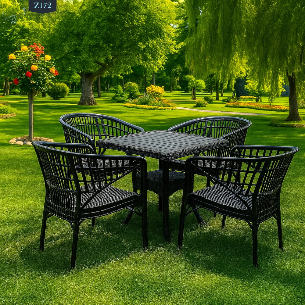 4 Chair and Plastic Table Set - Z172
