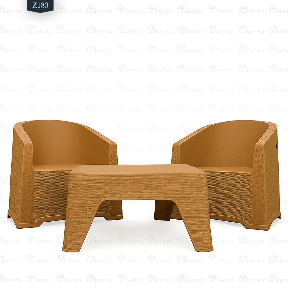 Set of 2 Chairs and Plastic Table - Z183