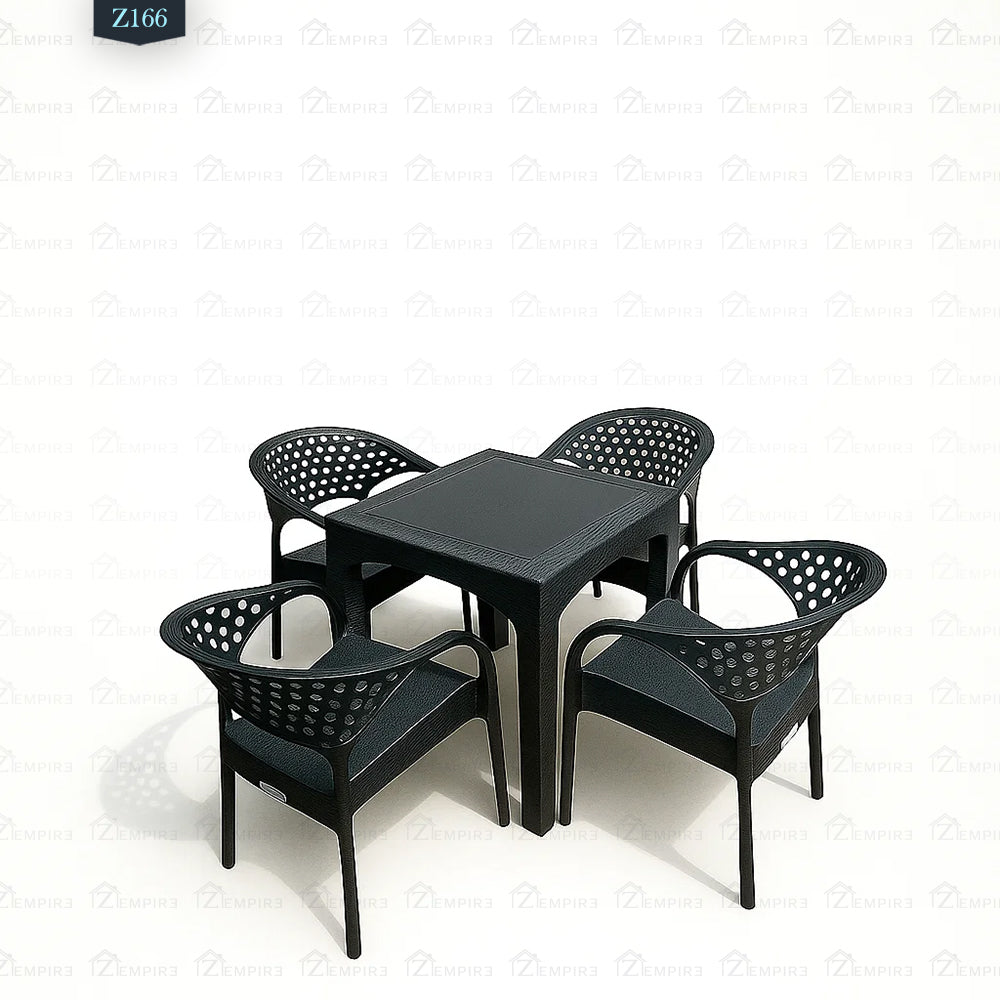 4 Chair and Plastic Table Set - Z166