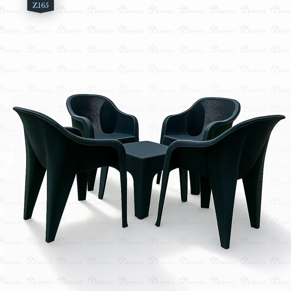 4 Chair and Plastic Table Set - Z165
