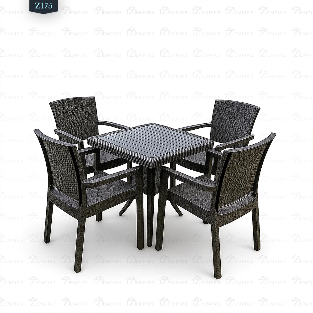 4 Chair and Plastic Table Set - Z175