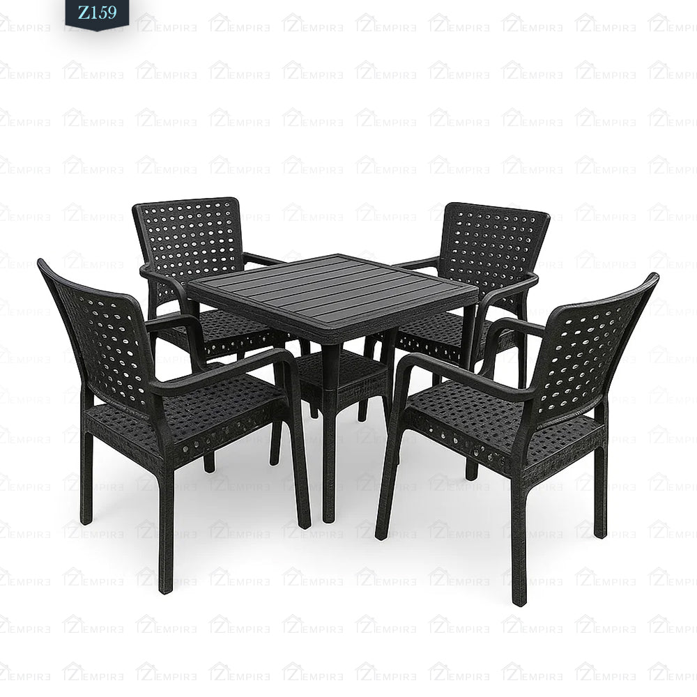 4 Chair and Plastic Table Set - Z159