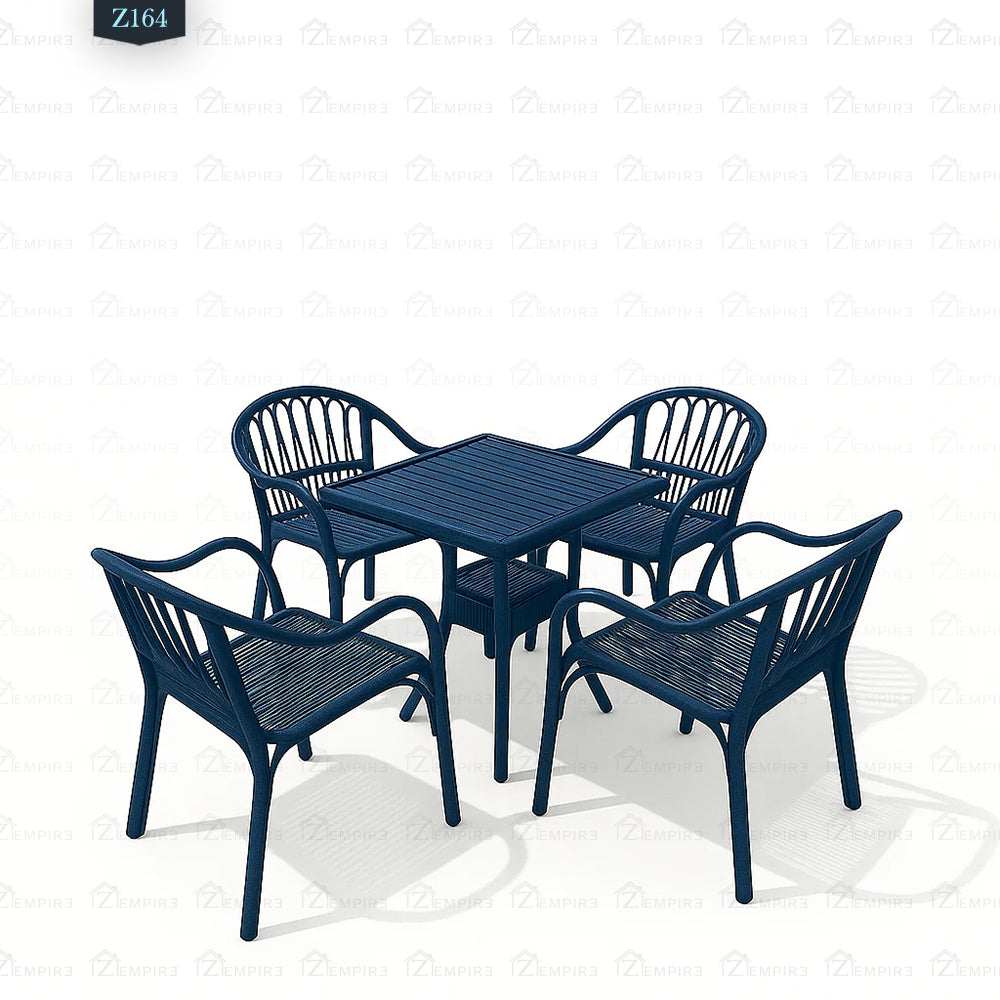 4 Chair and Plastic Table Set - Z164