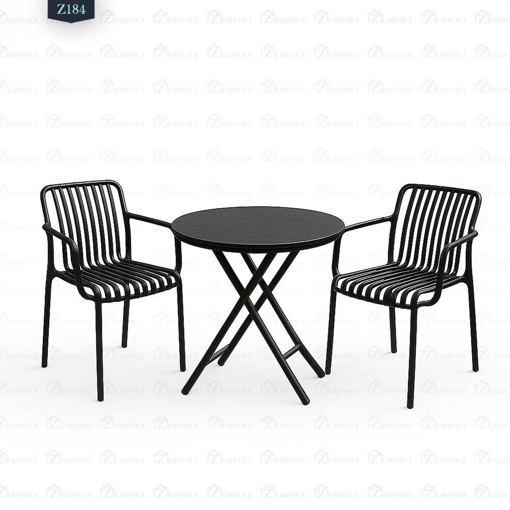 Set of 2 Chairs and Plastic Table - Z184