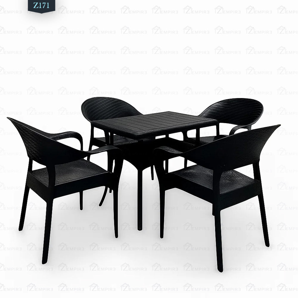 4 Chair and Plastic Table Set - Z171