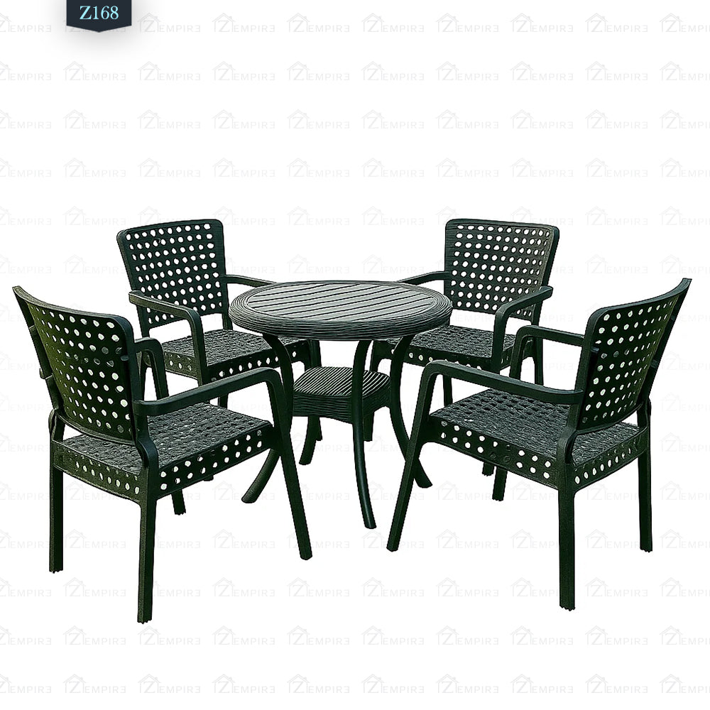 4 Chair and Plastic Table Set - Z168