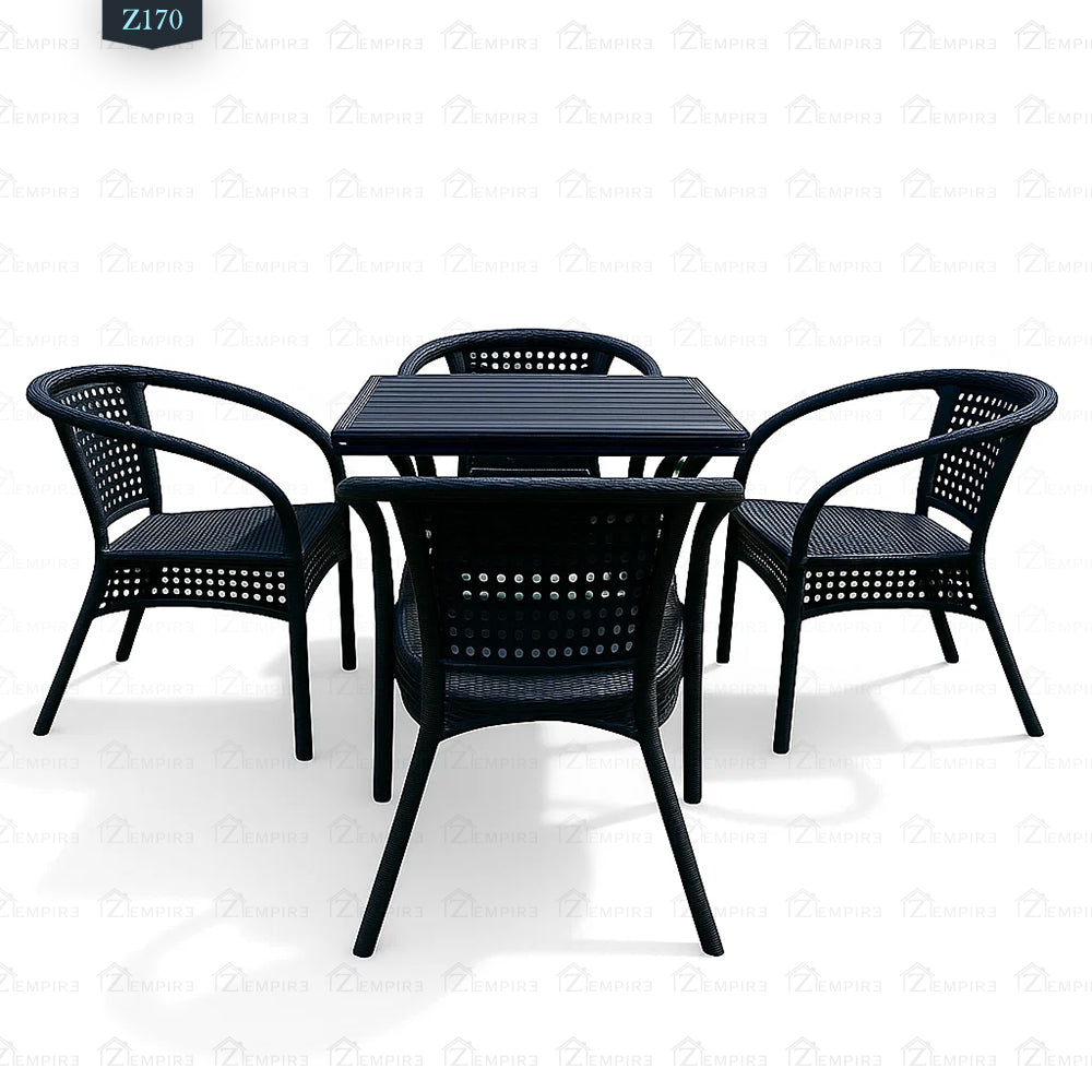 4 Chair and Plastic Table Set - Z170