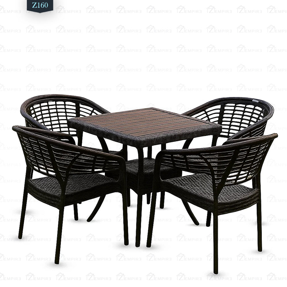 4 Chair and Plastic Table Set - Z160