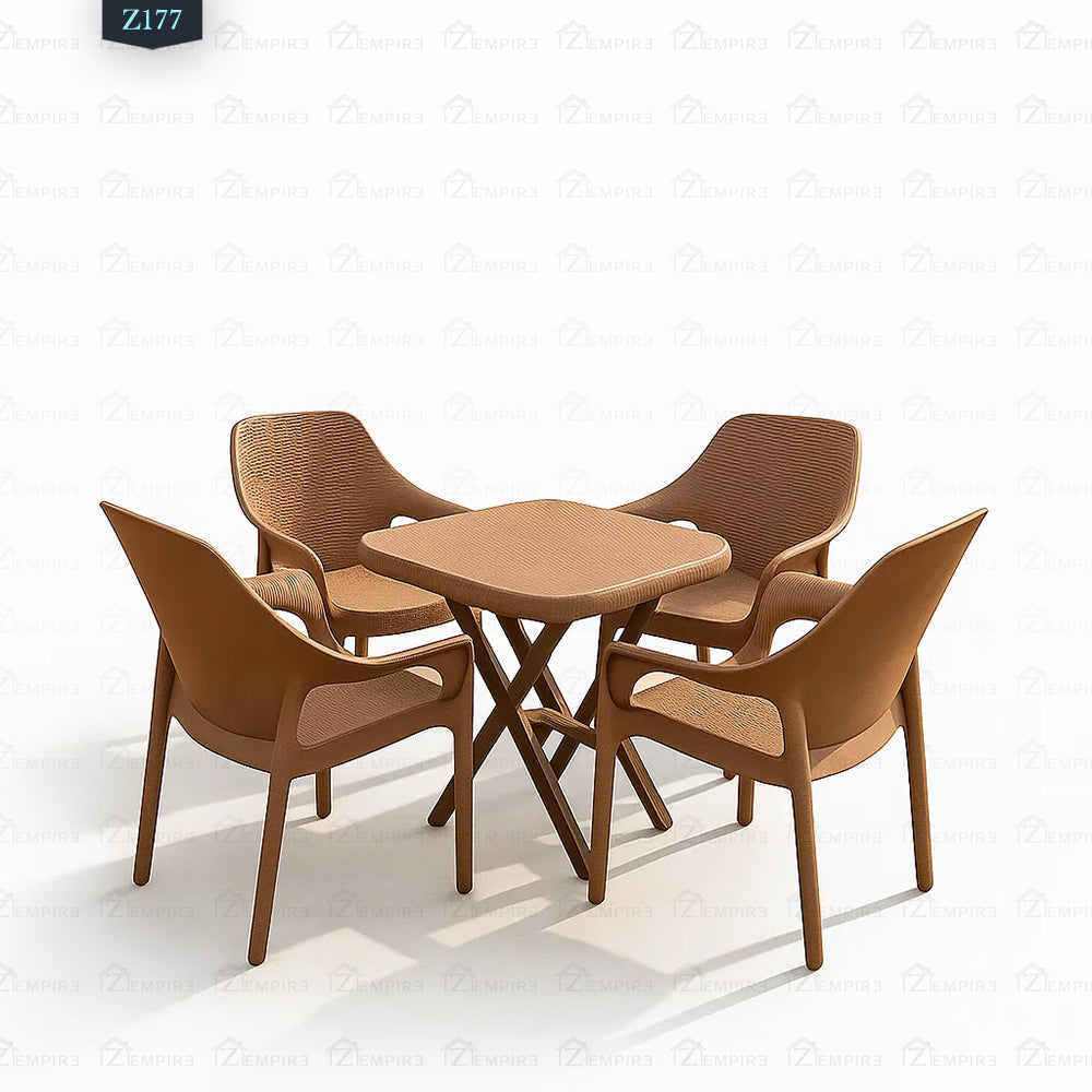 4 Chair and Plastic Table Set - Z177