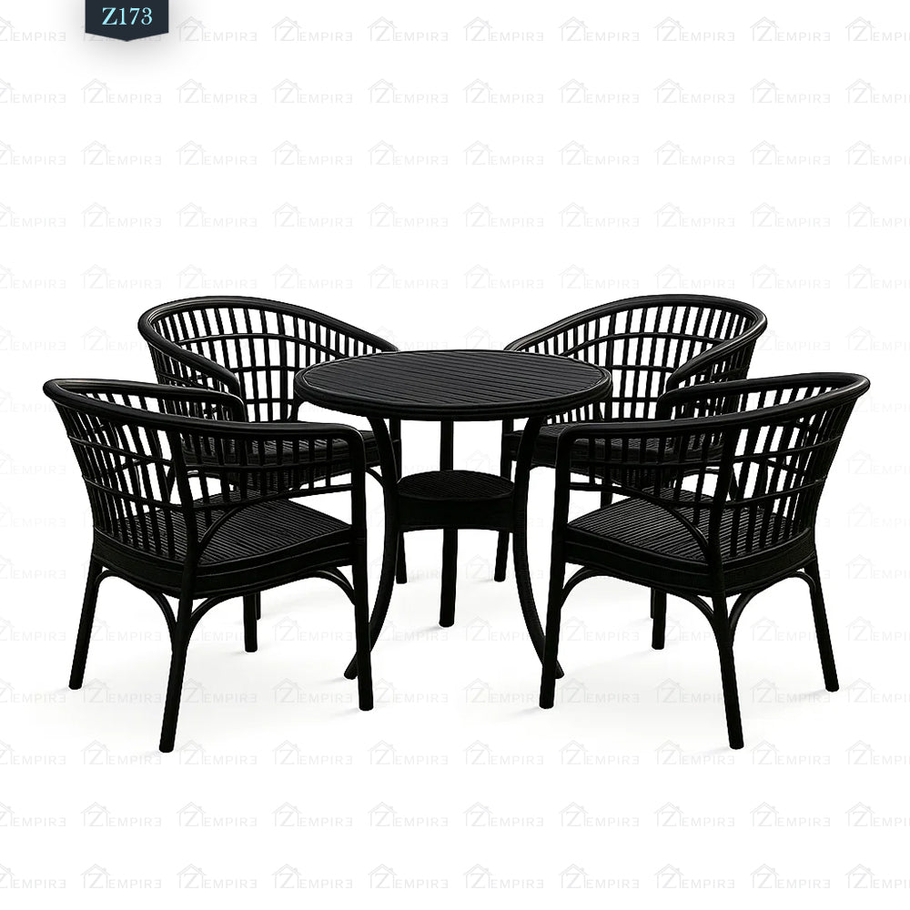 4 Chair and Plastic Table Set - Z173