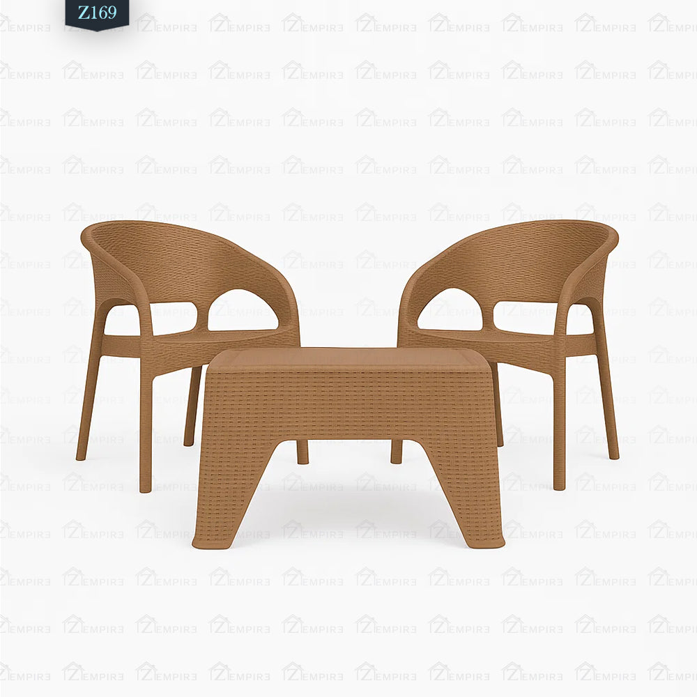 2 Chair and Plastic Table Set - Z169