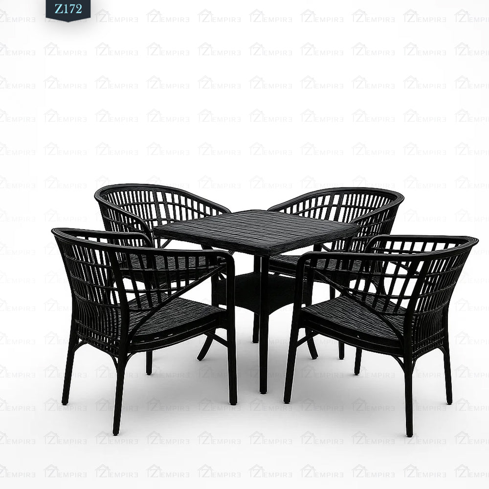4 Chair and Plastic Table Set - Z172