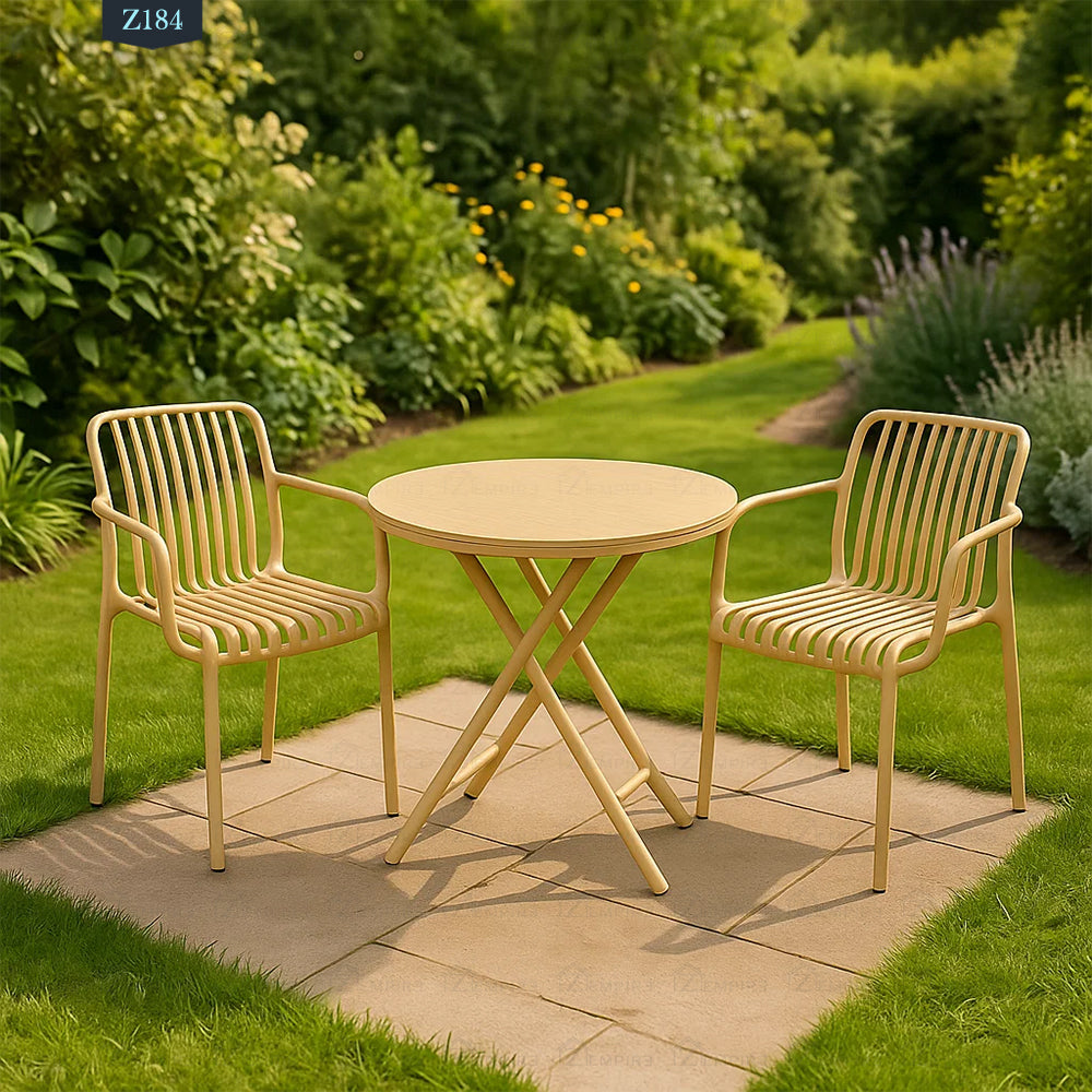 Set of 2 Chairs and Plastic Table - Z184