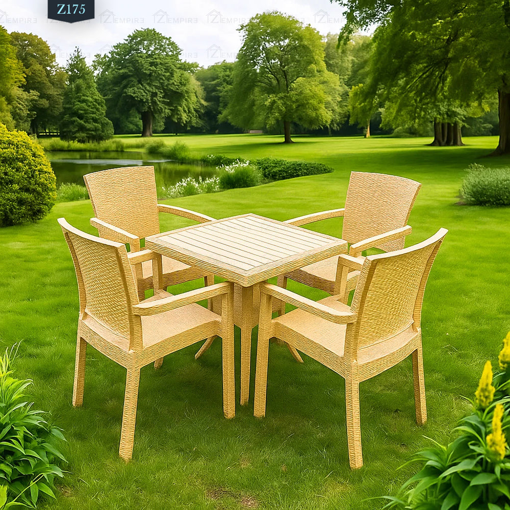 4 Chair and Plastic Table Set - Z175