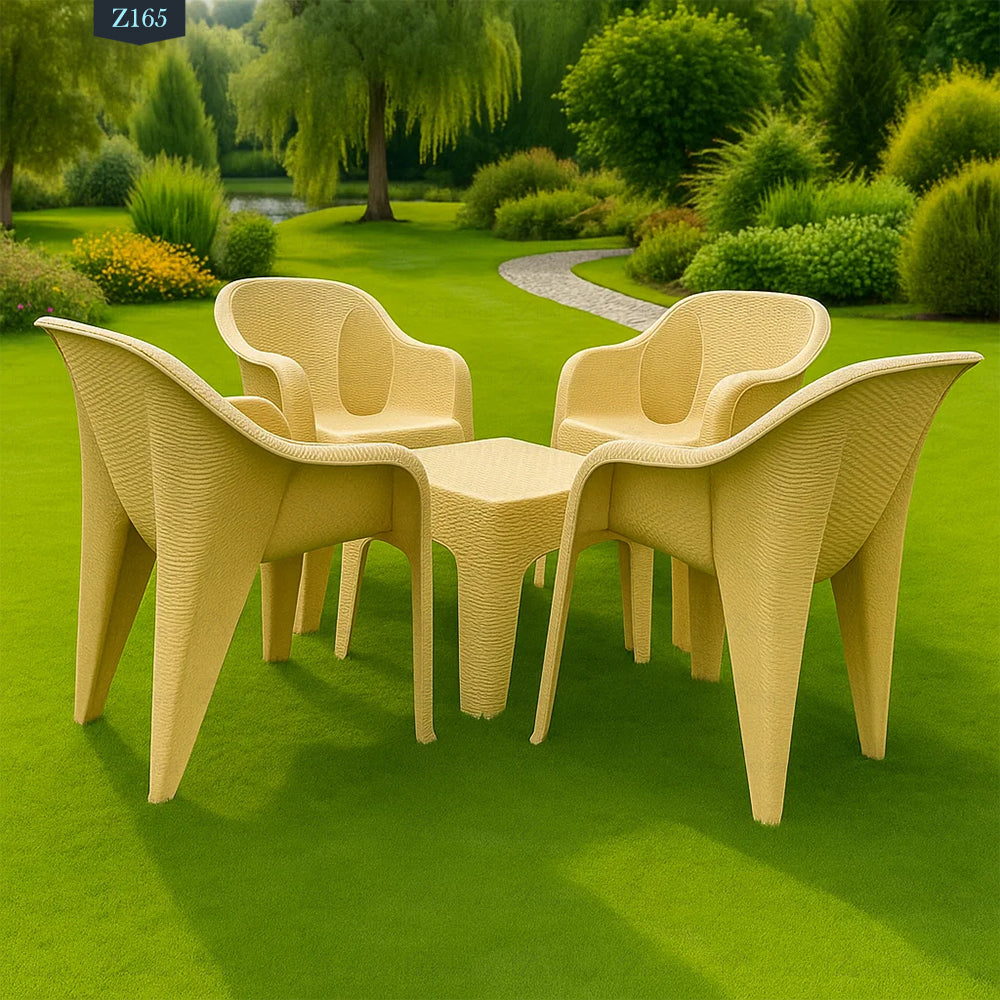 4 Chair and Plastic Table Set - Z165