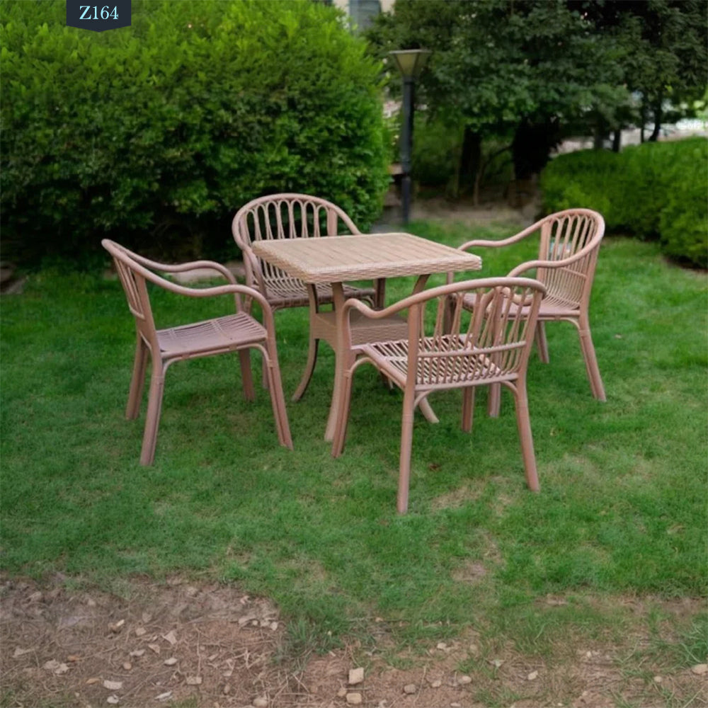 4 Chair and Plastic Table Set - Z164