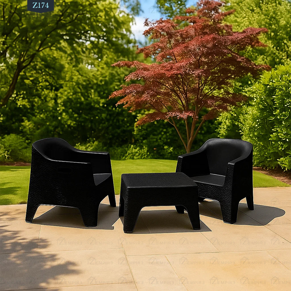 Set of 2 Chairs and Plastic Table - Z174