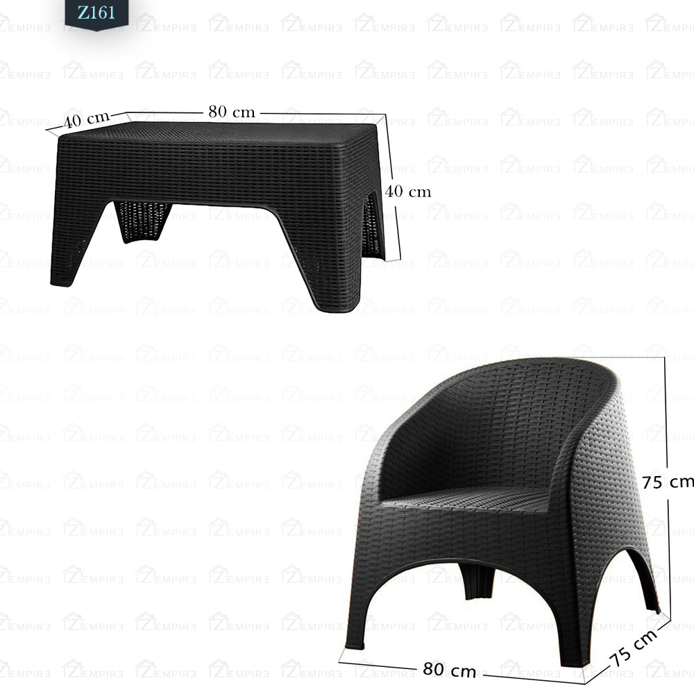 4 Chair and Plastic Table Set - Z161