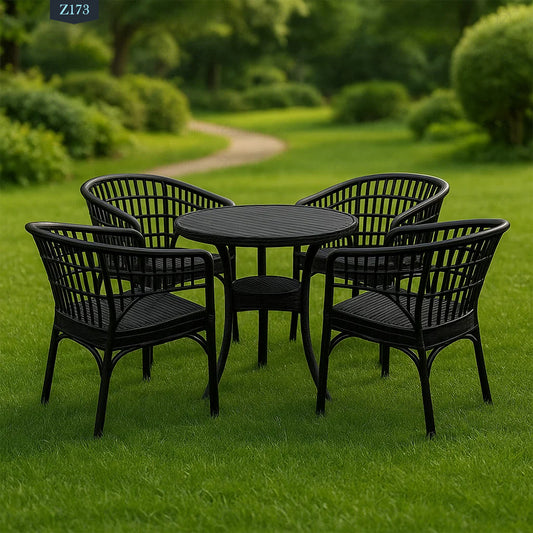 4 Chair and Plastic Table Set - Z173