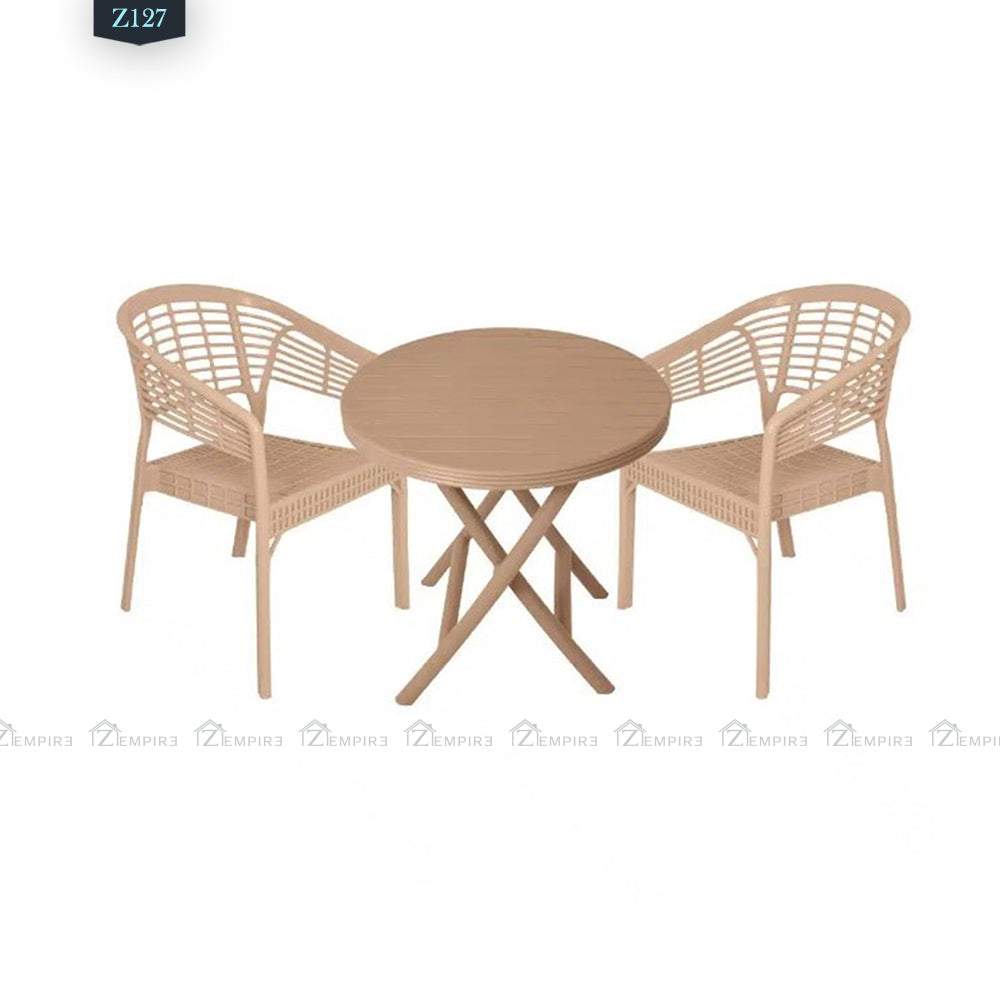 Set of 2 chairs and plastic table - Z127