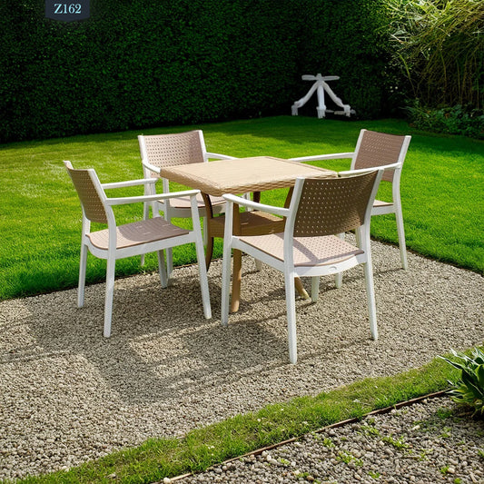 4 Chair and Plastic Table Set - Z162