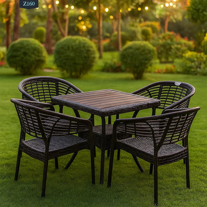 4 Chair and Plastic Table Set - Z160