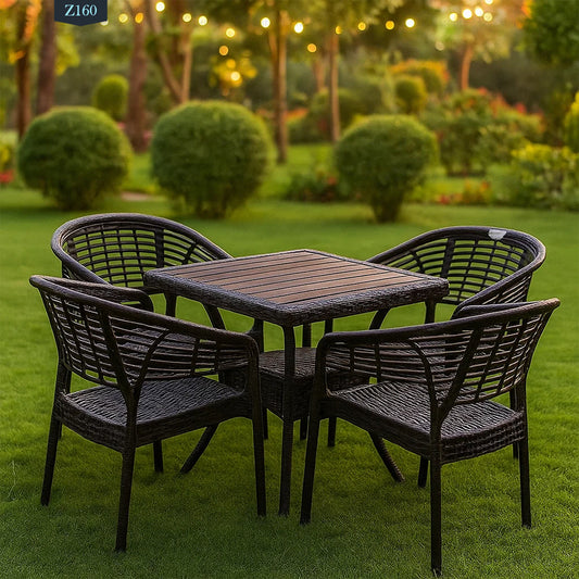 4 Chair and Plastic Table Set - Z160