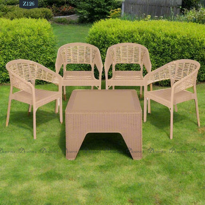 Set of 4 chairs and plastic table - Z126