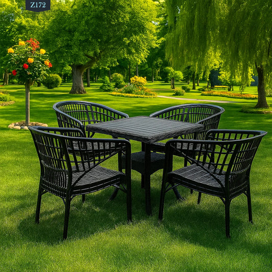 4 Chair and Plastic Table Set - Z172