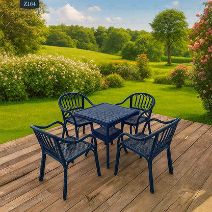 4 Chair and Plastic Table Set - Z164