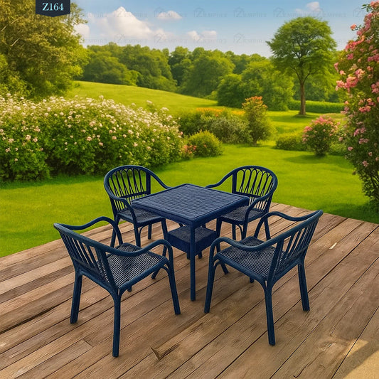 4 Chair and Plastic Table Set - Z164