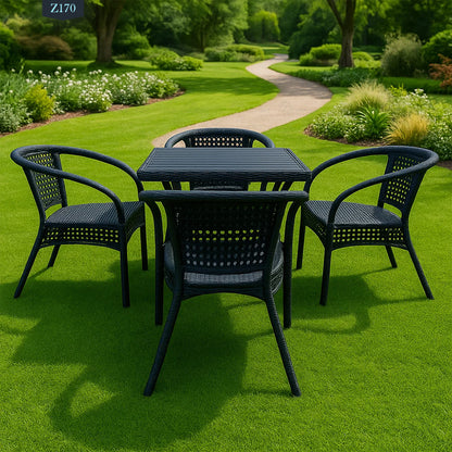 4 Chair and Plastic Table Set - Z170