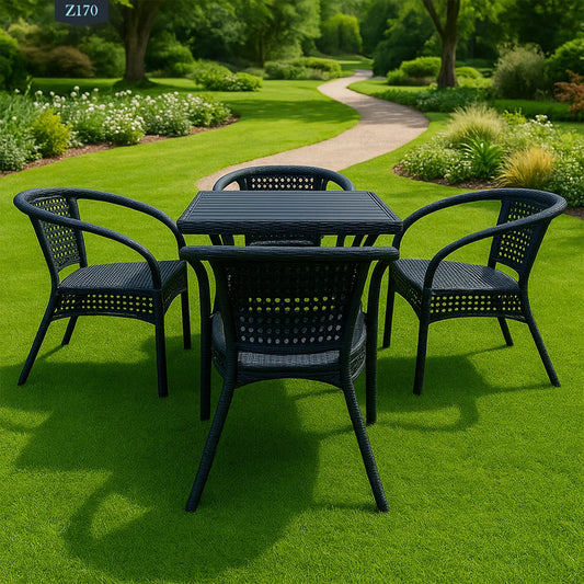 4 Chair and Plastic Table Set - Z170