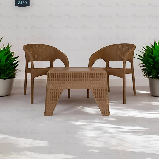 2 Chair and Plastic Table Set - Z169