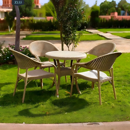 4 Chair and Plastic Table Set - Z155