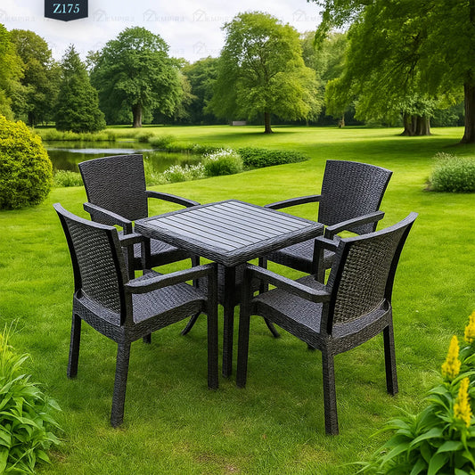 4 Chair and Plastic Table Set - Z175