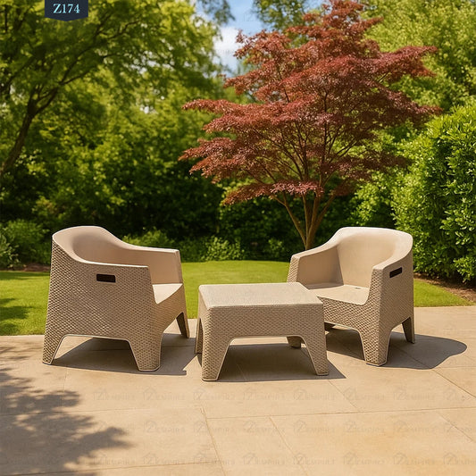 Set of 2 Chairs and Plastic Table - Z174