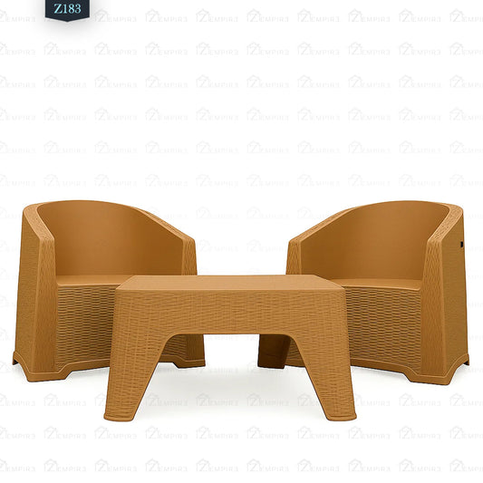Set of 2 Chairs and Plastic Table - Z183