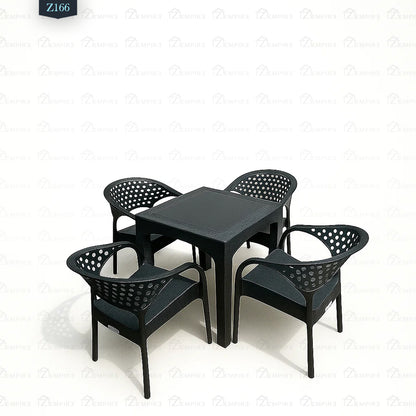 4 Chair and Plastic Table Set - Z166