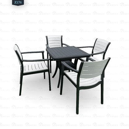 4 Chair and Plastic Table Set - Z176