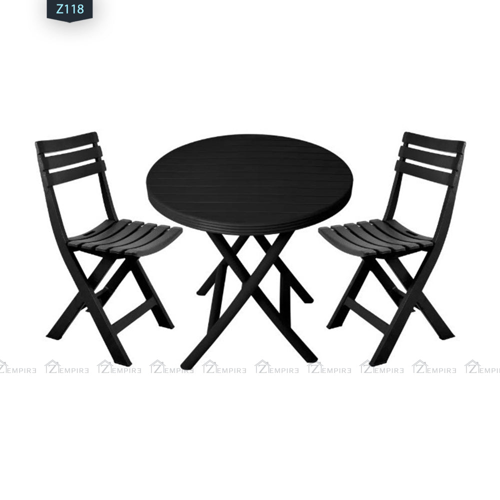 Set of 2 chairs and plastic table - Z118