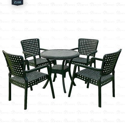 4 Chair and Plastic Table Set - Z168