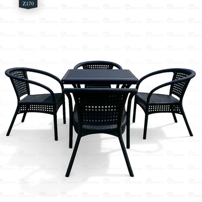 4 Chair and Plastic Table Set - Z170