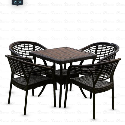 4 Chair and Plastic Table Set - Z160