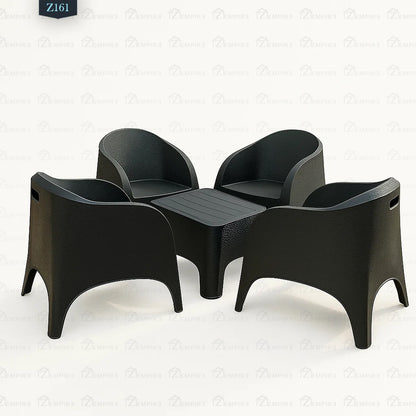 4 Chair and Plastic Table Set - Z161