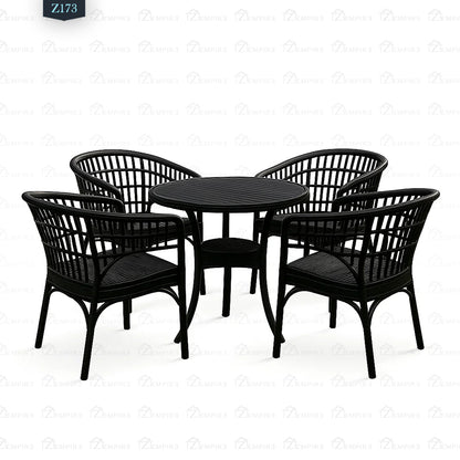 4 Chair and Plastic Table Set - Z173