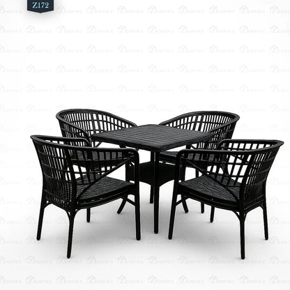 4 Chair and Plastic Table Set - Z172