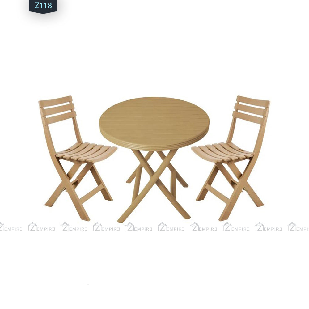 Set of 2 chairs and plastic table - Z118