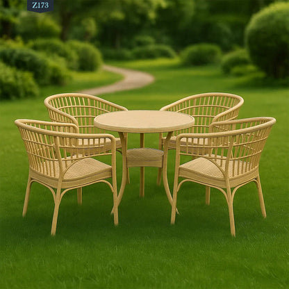 4 Chair and Plastic Table Set - Z173